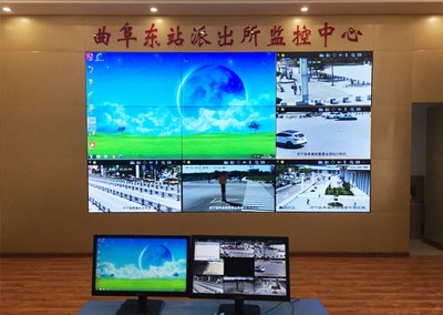 維康55寸3.5mm液晶拼接屏在曲阜高鐵監控中心的應用